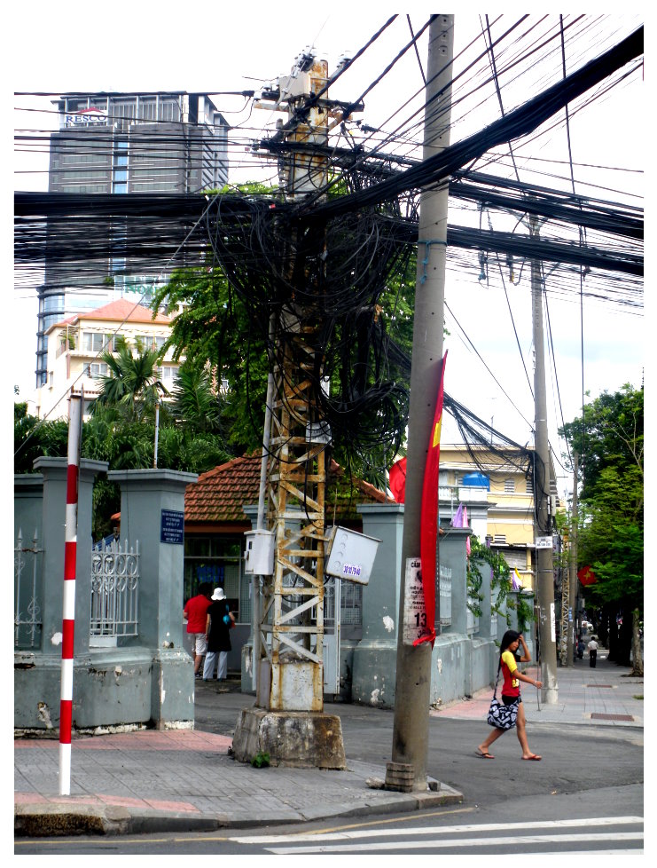 Kabelsalat in Vietnam