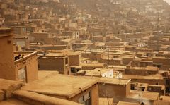 Kabul roofs, Winter, 2008