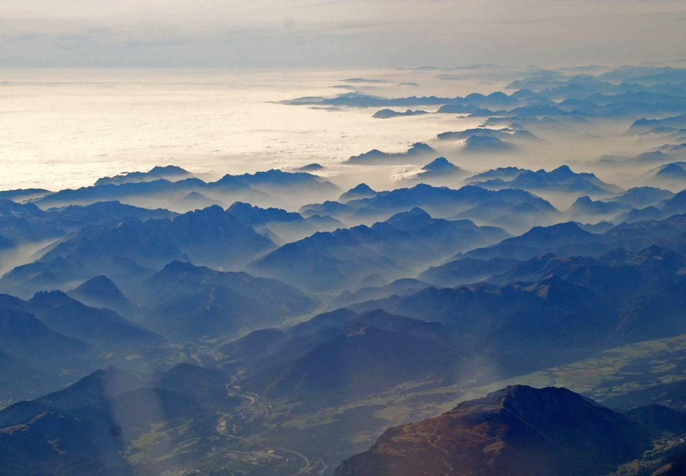 Kärnten aus dem Flugzeug