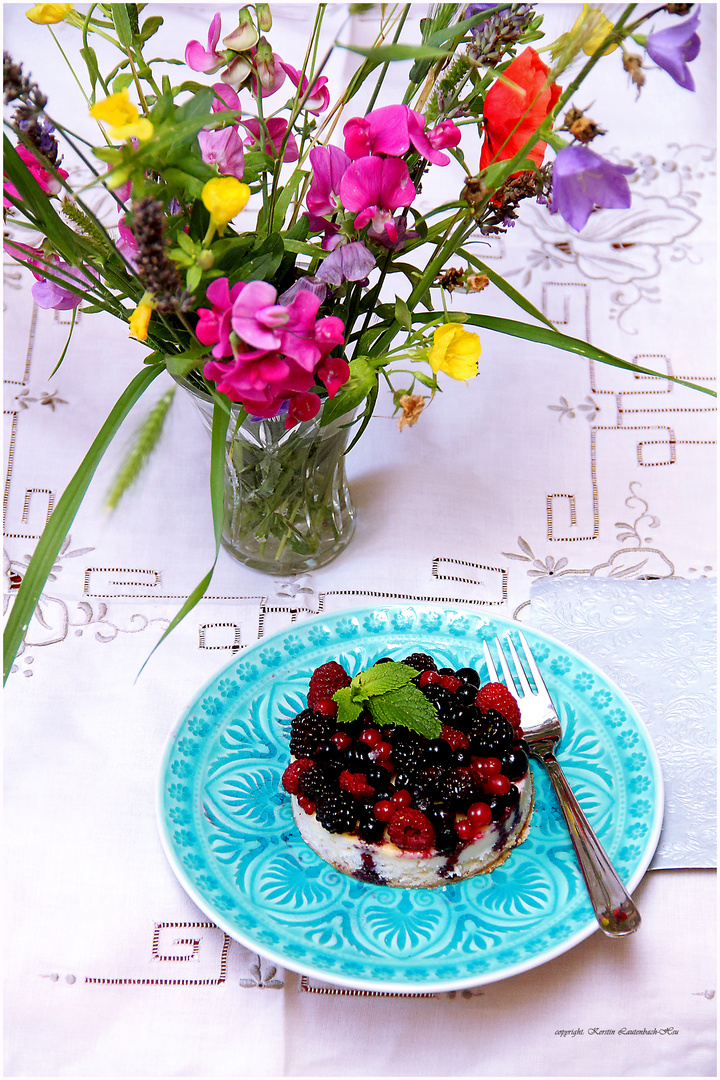 Käsekuchen mit Beeren