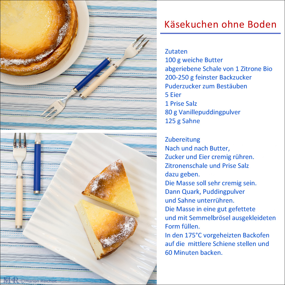 Käsekuchen ohne Boden Rezept