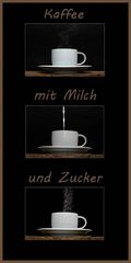 Kaffee mit Milch und Zucker