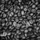 Kaffeebohnen (schwarz-weiß)