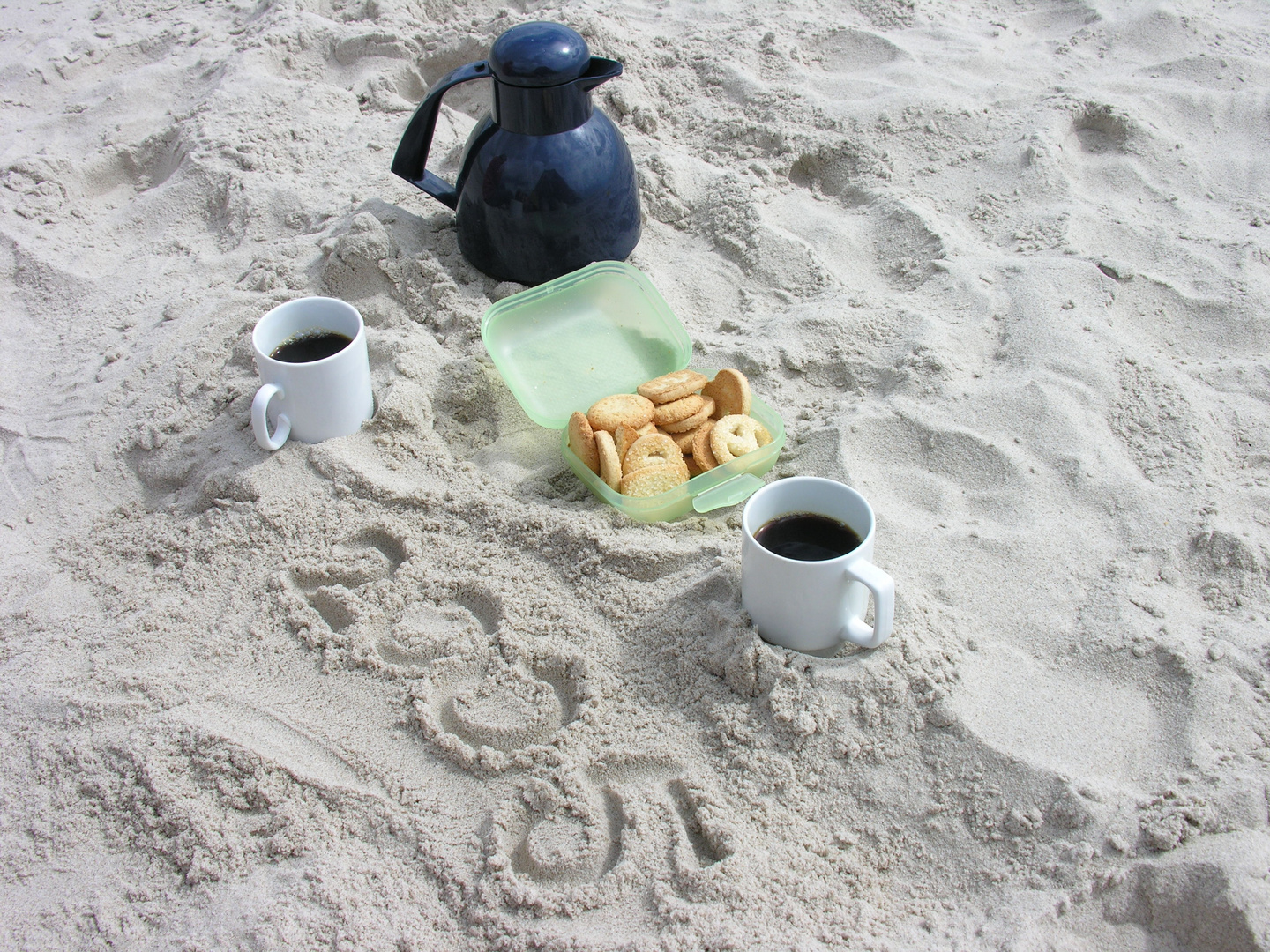 Kaffeezeit am Strand