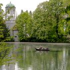 Kahnfahrt in Augsburg vorbei am Wasserturm