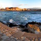 Kaimauer im Hafen von Chania, Kreta