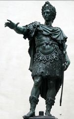 Kaiser Augustus, der Gründer von Augsburg - das Original dieser Brunnenfigur