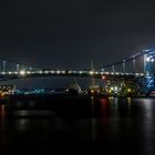 Kaiser Wilhelm Brücke Wilhemshaven bei Nacht