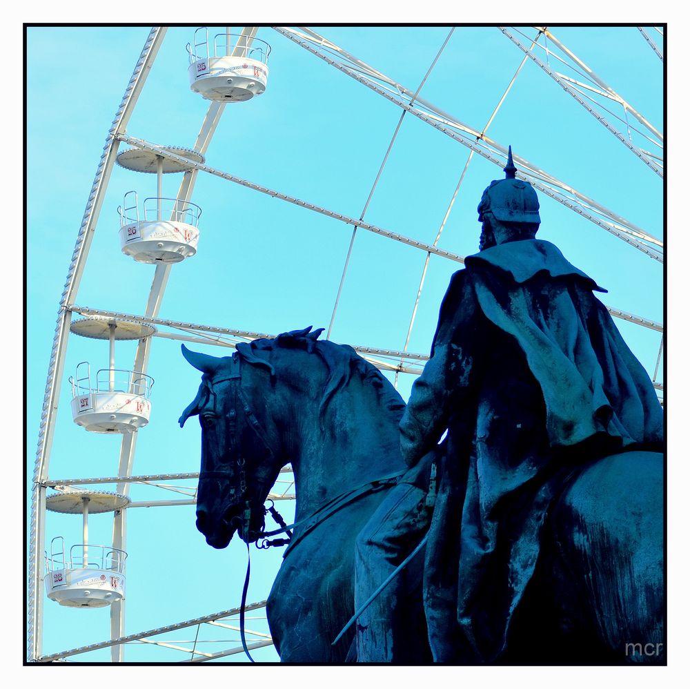 Kaiser Wilhelm I auf dem Weg zur Kirmes