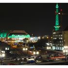 Kaiserdamm vor ICC und Funkturm (Berlin) bei Nacht