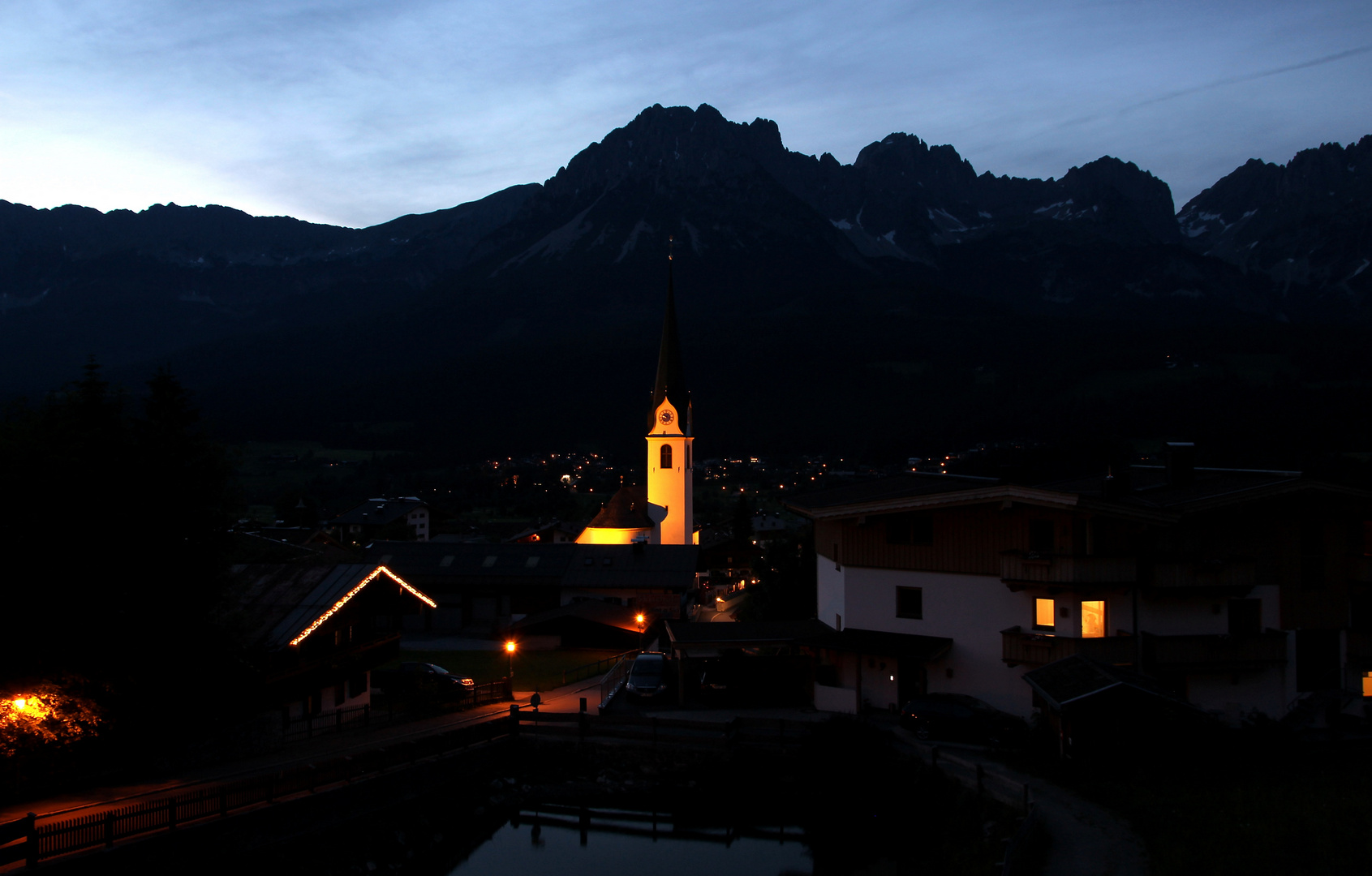 Kaisergebirge am Abend