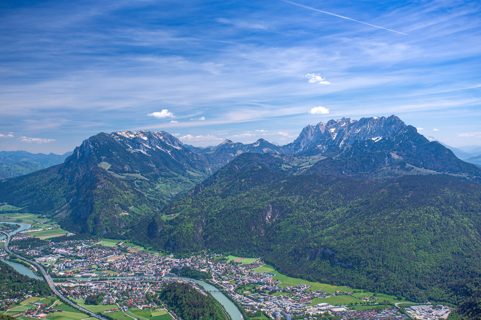 Kaisergebirge mit Kufstein
