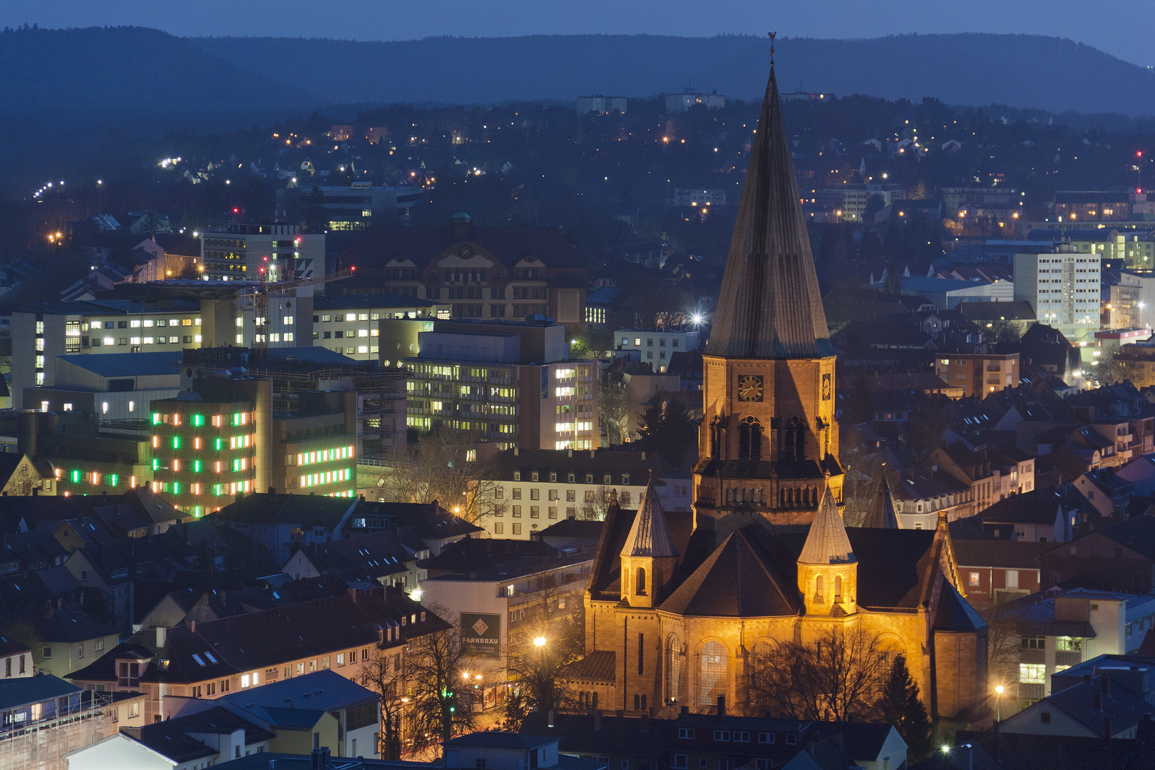 Kaiserslautern bei Nacht