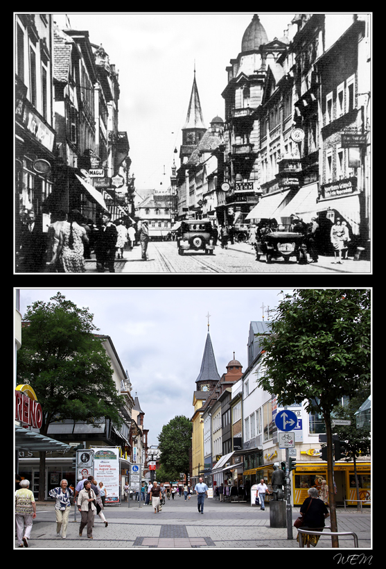 Kaiserslautern einst und heute - Marktstraße