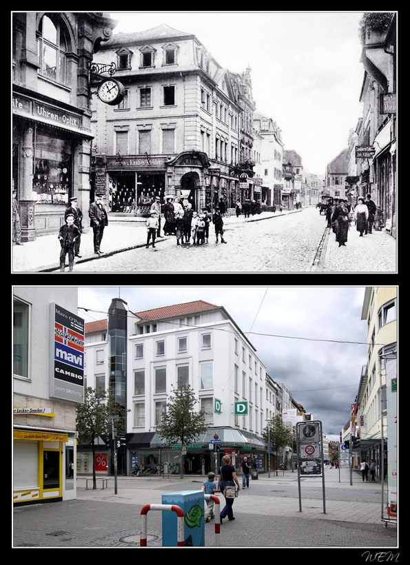 Kaiserslautern einst und heute - "Marktstraße-Eisenbahnstraße"