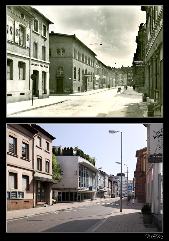 Kaiserslautern einst und heute - Theaterstraße