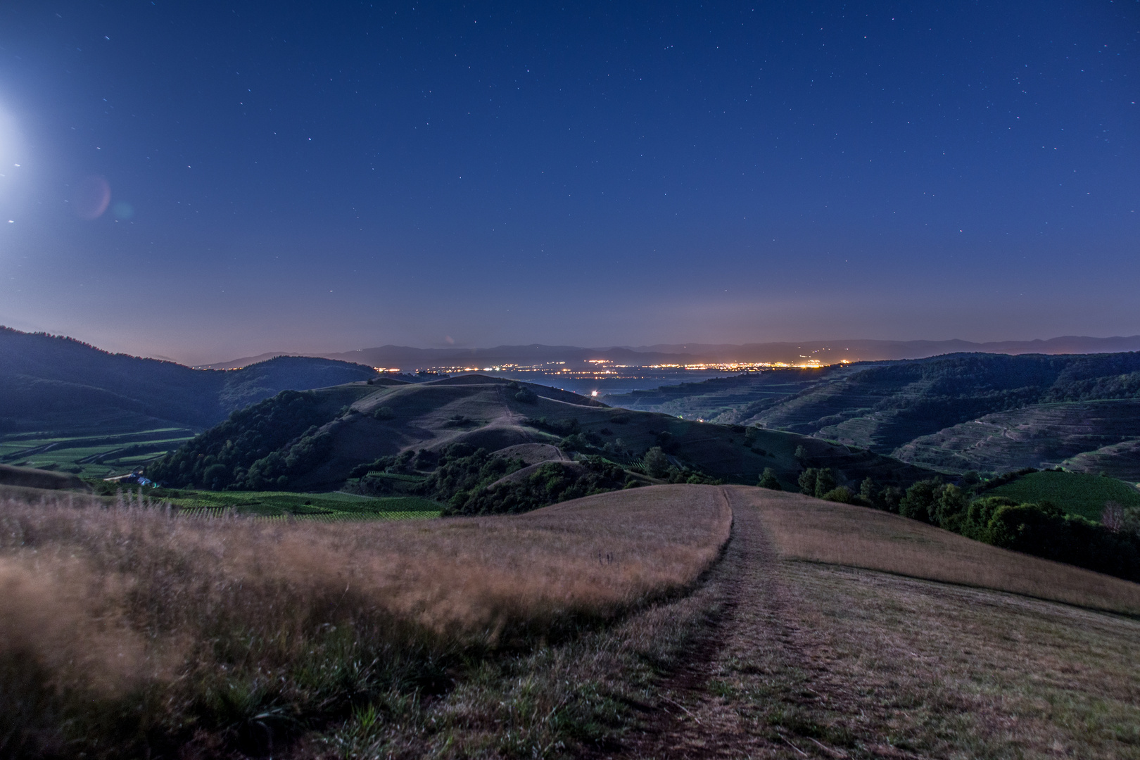 Kaiserstuhl at night