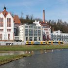 Kaiserstuhlbahn beim Brauschlößchen der ehemaligen Brauerei Riegel 15.3.2017