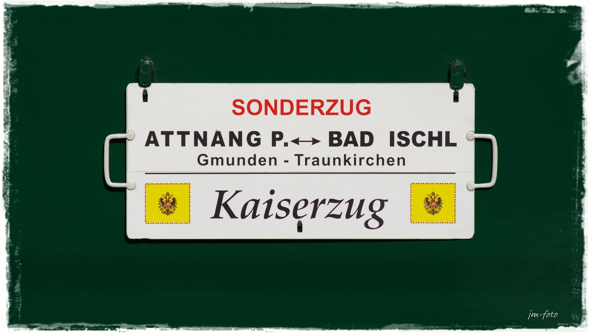 Kaiserzug Zuglaufschild