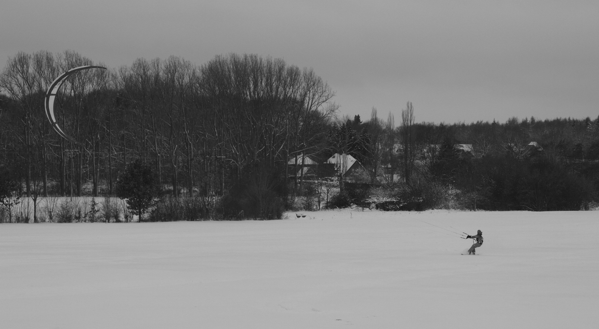 Kaitsurfen im Schnee