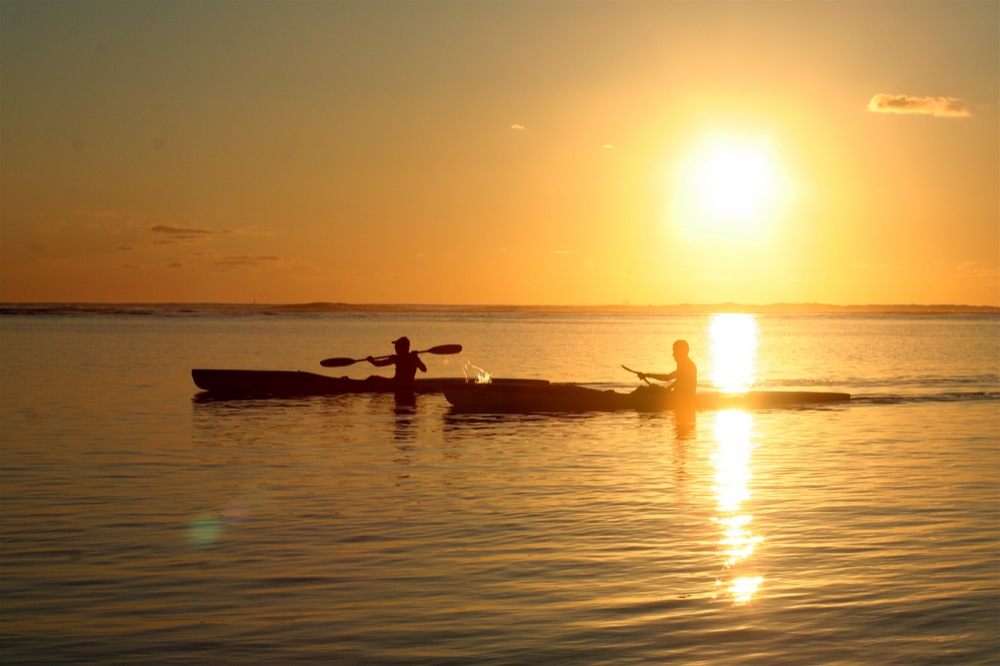 Kajak im Sunset