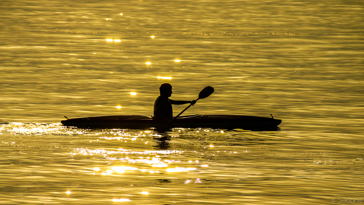 Kajak in der Abendsonne