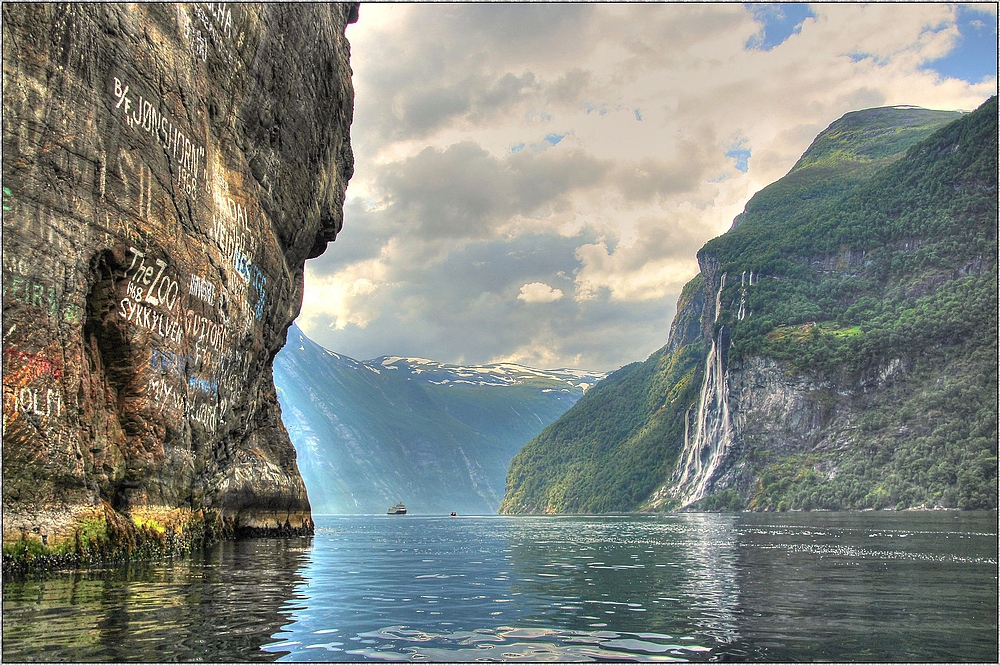 Kajak-Tour auf dem Geiranger-Fjord zu dem 7-Schwestern-Wasserfall Variante 1: Norweg.reise 2012