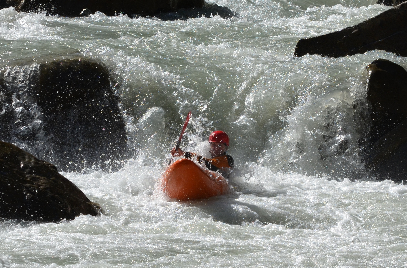 Kajak Training in Ötz Unterhalb der Wellerbrücke