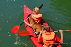 Kajak-Zweier mit Steuerhund!