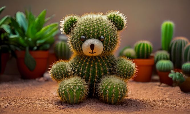 Kaktus - Teddybär 