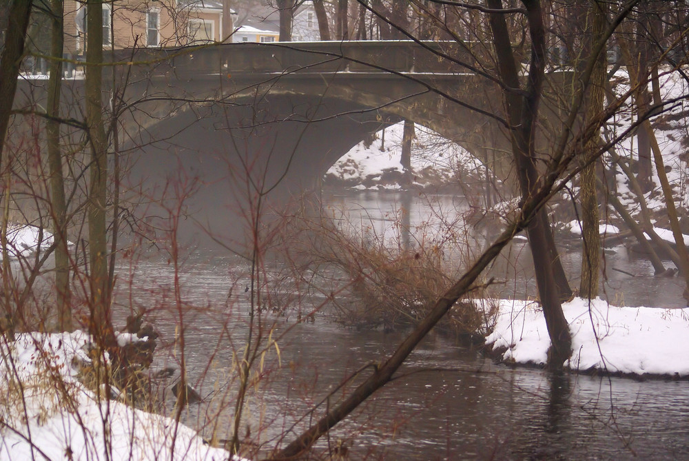 Kalamazoo River in frozen mist