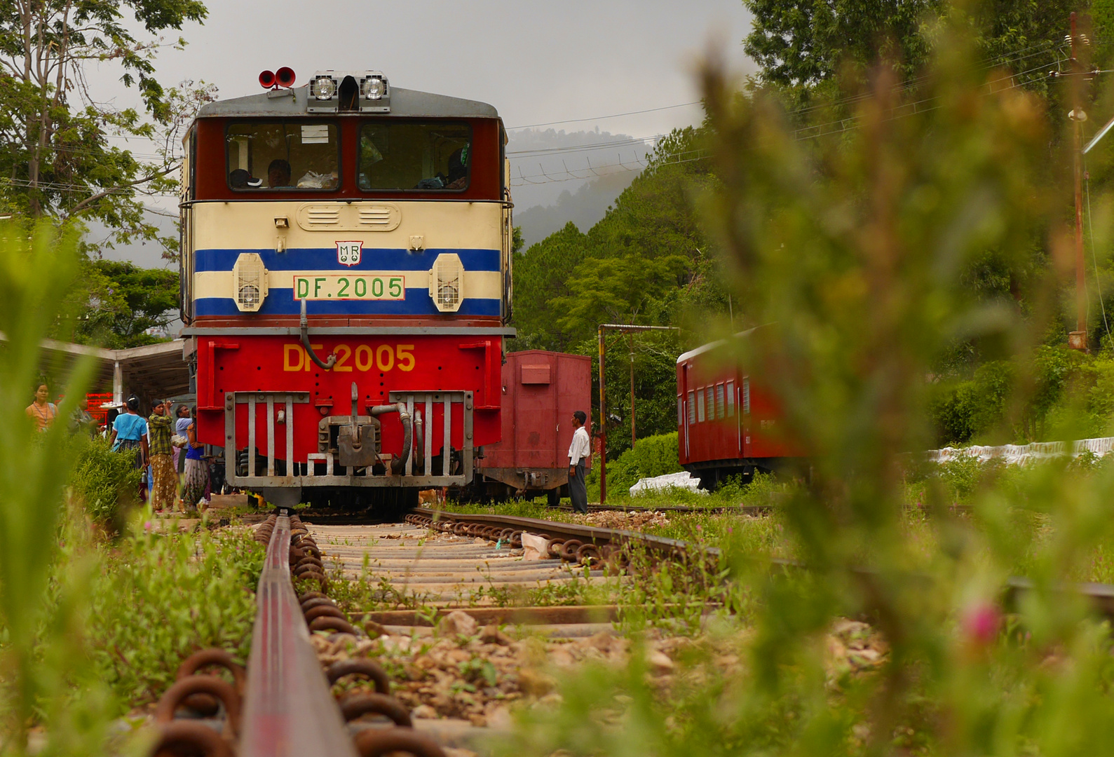 Kalaw Railway, bis Rangun sind es fast 2 Tage, weil der Zug sehr langsam fahren muss. 