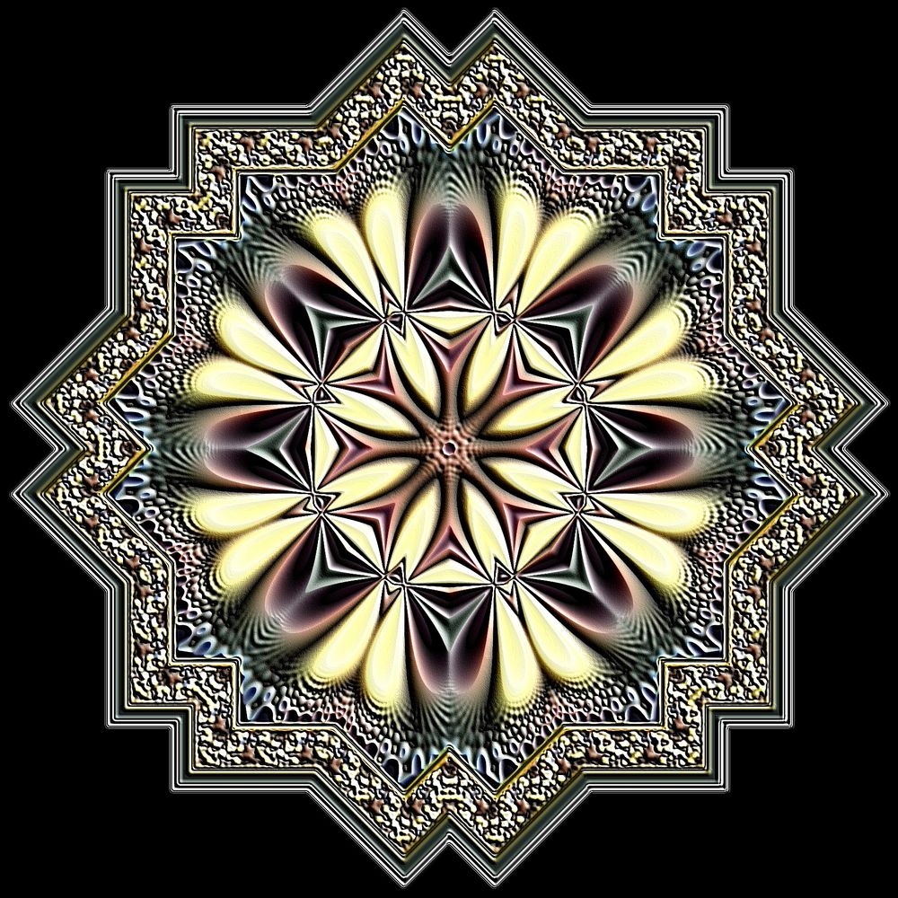 Kaleidoskop aus FE-Fraktal (157-12-G)