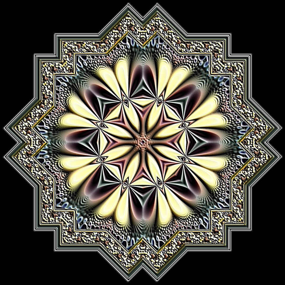 Kaleidoskop aus FE-Fraktal (157-12-G)