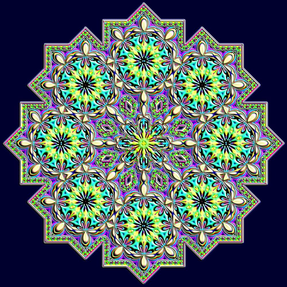 Kaleidoskop aus FE-Fraktal (157-12-G+em7)