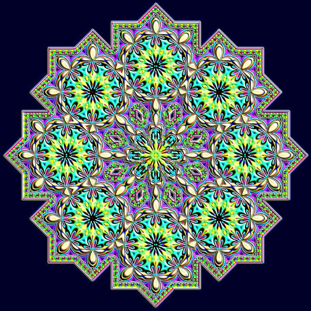 Kaleidoskop aus FE-Fraktal (157-12-G+em7)