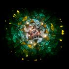 Kaleidoskop, aus feinen Glasscherben