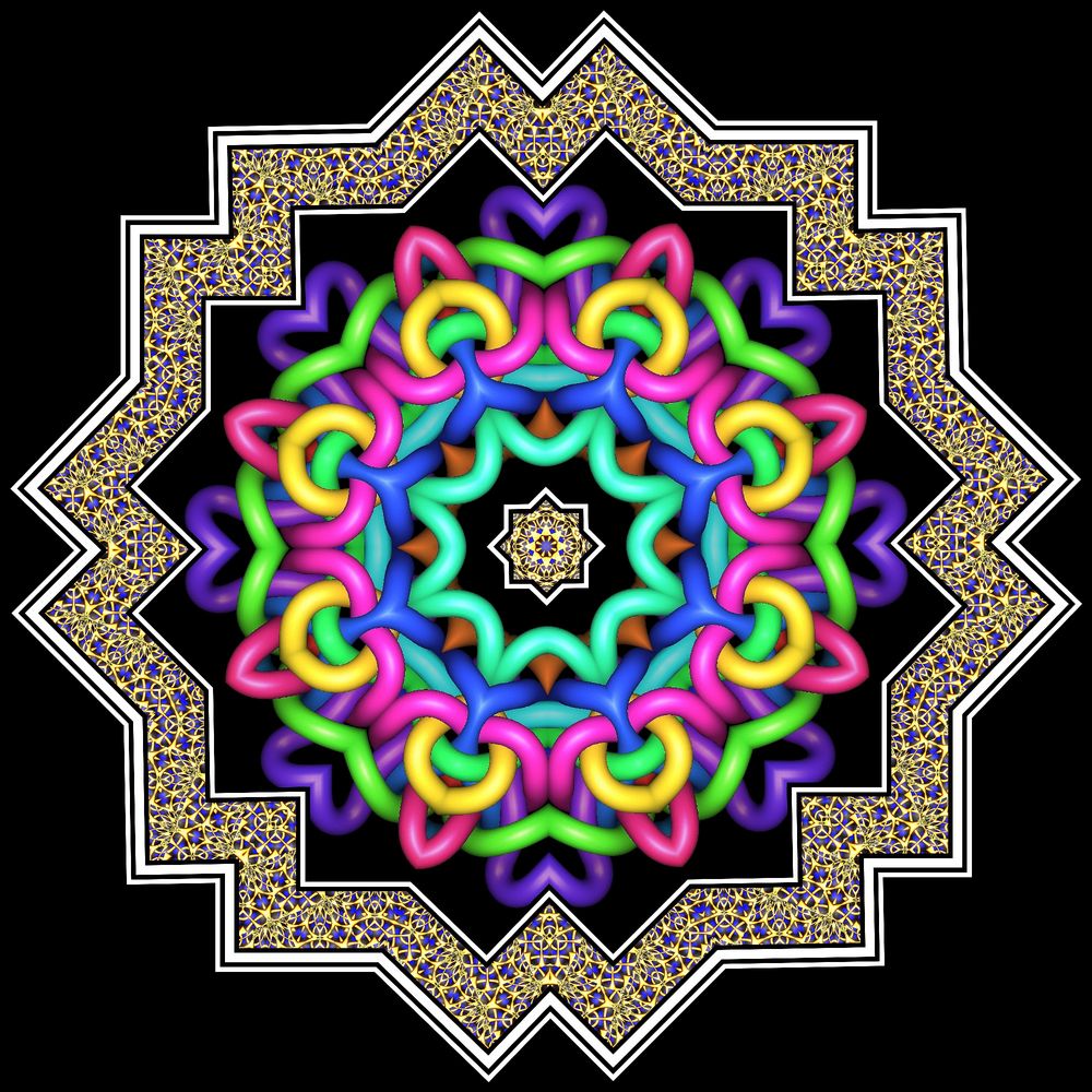 Kaleidoskop K058 aus Knot-Fraktal 1337