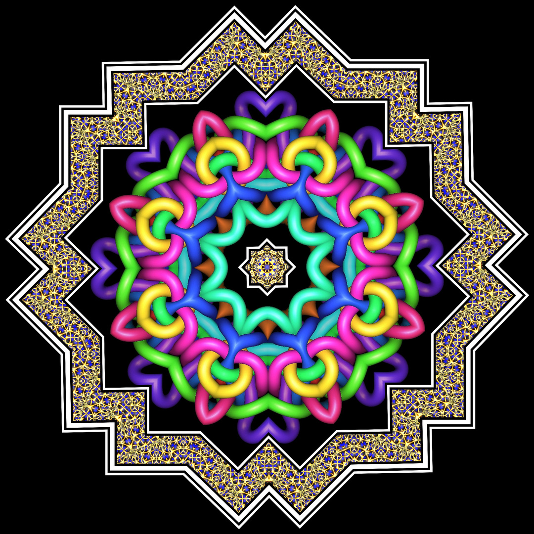 Kaleidoskop K058 aus Knot-Fraktal 1337