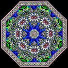 Kaleidoskop von FE-Fraktal (150-14 mit Blumen)