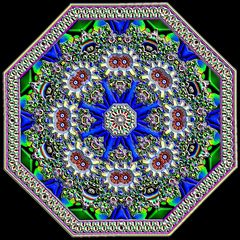 Kaleidoskop von FE-Fraktal (150-14 mit Blumen)