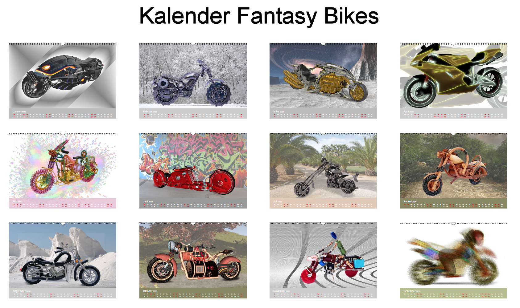 Kalender Fantasy Bikes