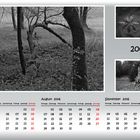 Kalender in Schwarz-Weiss, Quartal 3