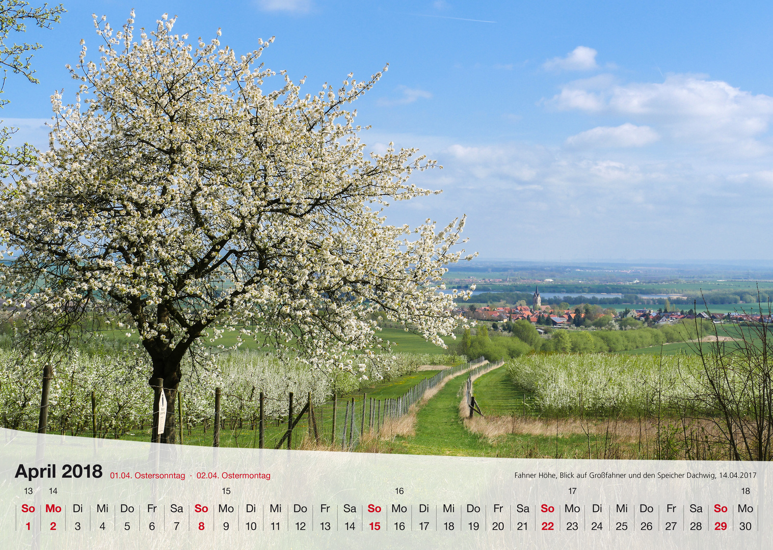 Kalender Thüringer Landschaften 2018 April