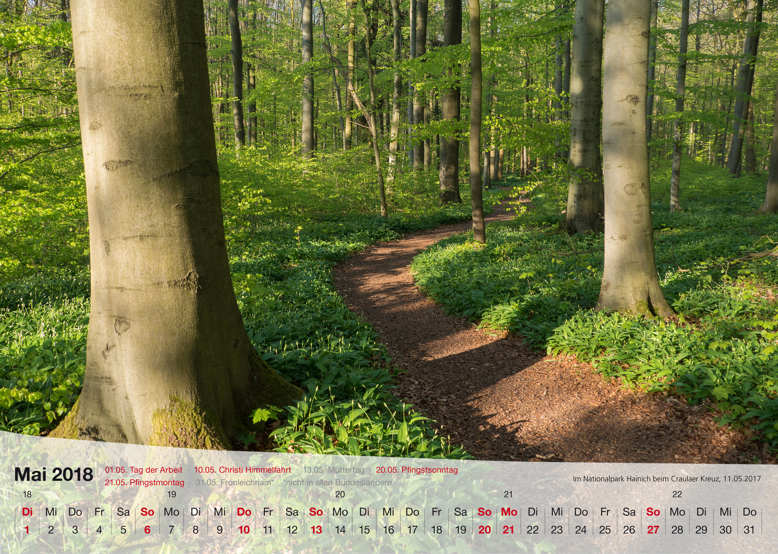 Kalender Thüringer Landschaften 2018 Mai