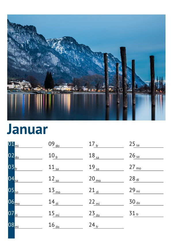 Kalender Walensee 2014: Januar