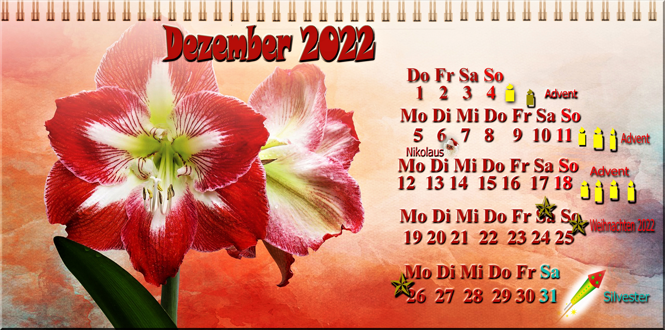 Kalenderblatt Dezember 2022