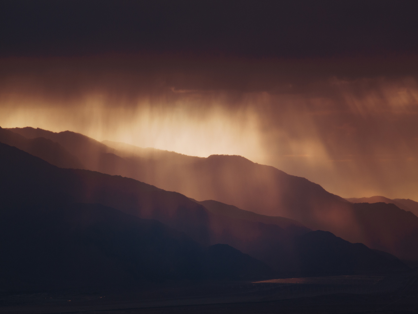 Kalifornien, USA - Panorama der Sankt-Andreas-Verwerfung im Sonnenuntergang