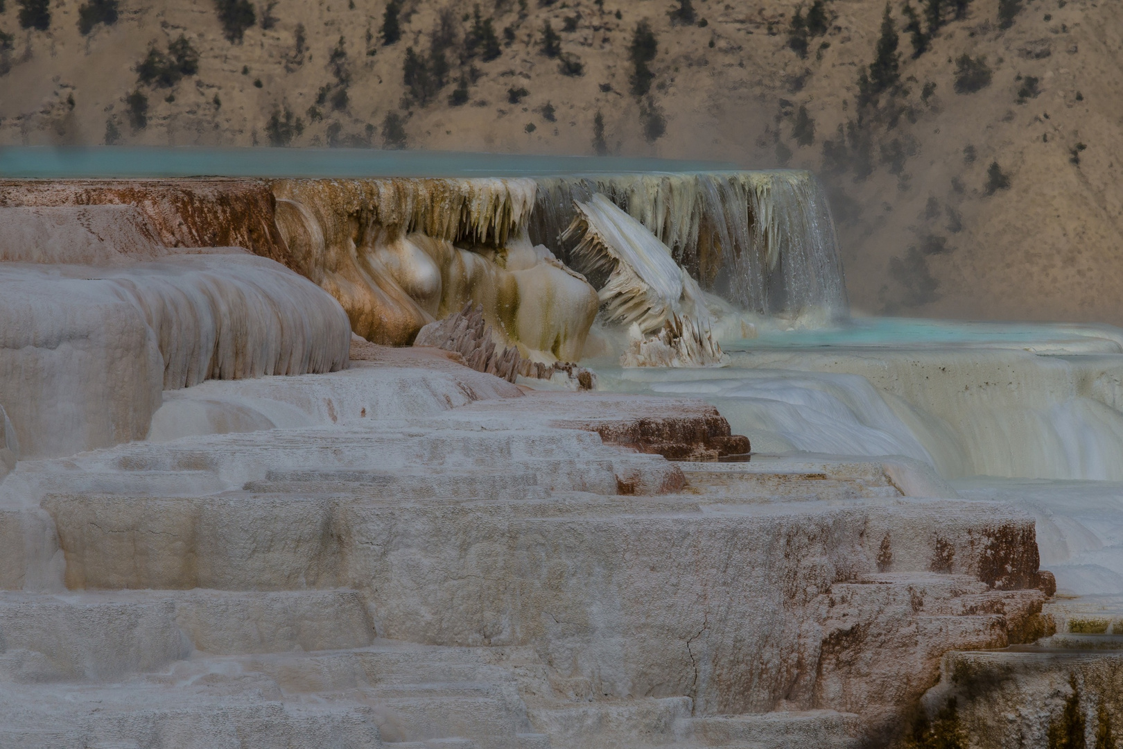 Kalk Terrassen im Yellowstones Nationalpark 