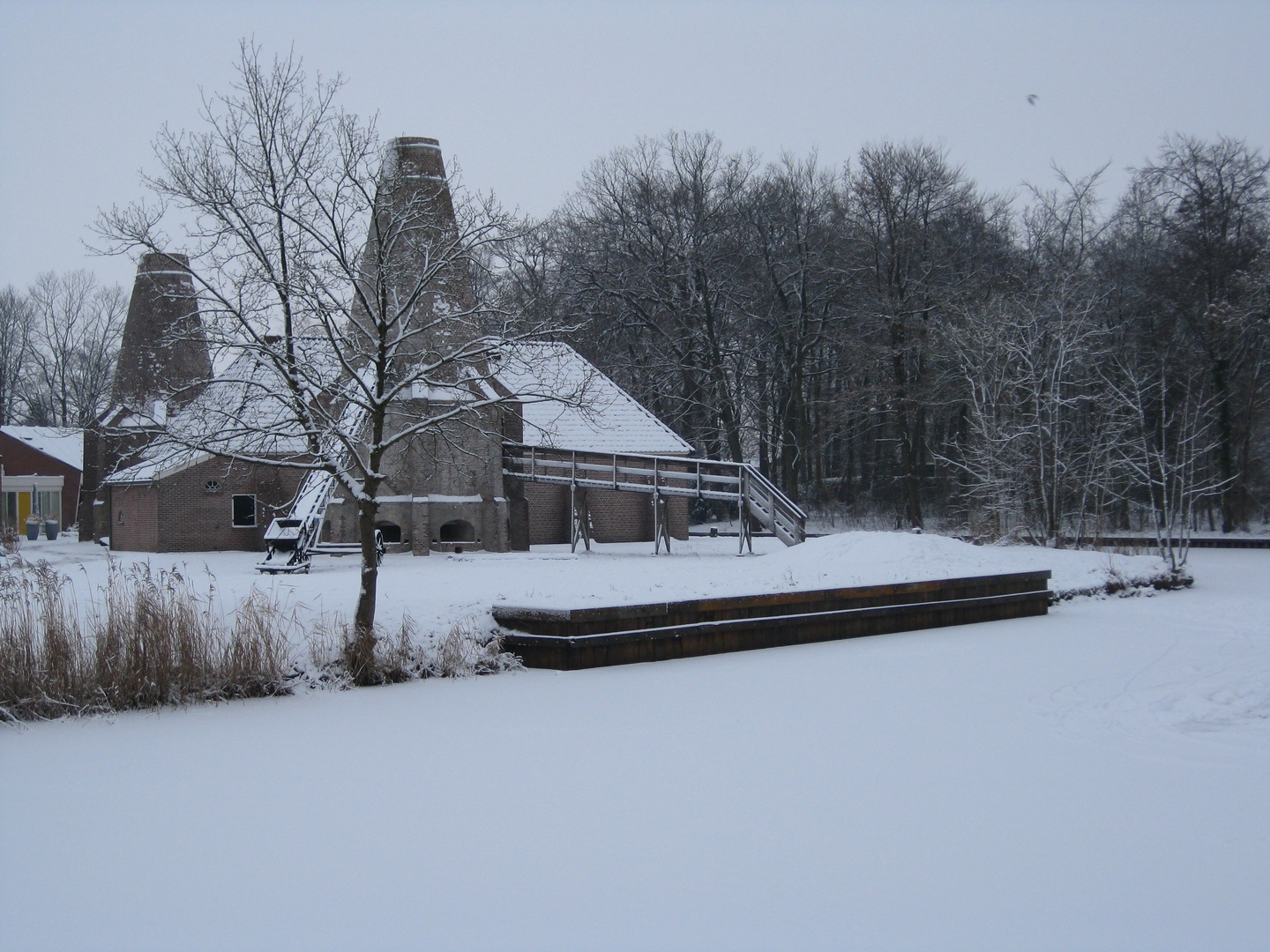 kalkoven in de winter